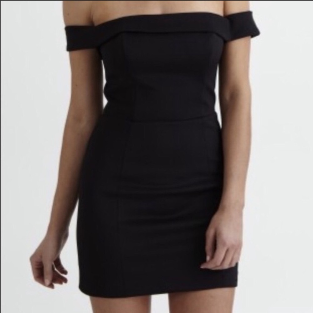 NWOT Kittenish Black Off the Shoulder Dress medium